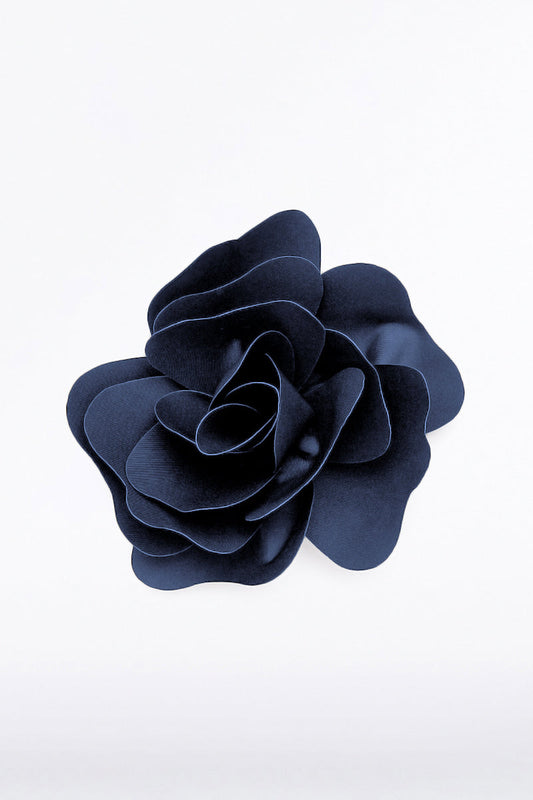 Image of Keychains. Product name - Navy Fiore Brooch in Print colour by brand - Carla Zampatti