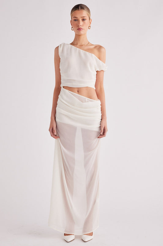 Image of Dresses. Productname: SNDYS KILEE MAXI DRESS in Off White colour by brand - SNDYS