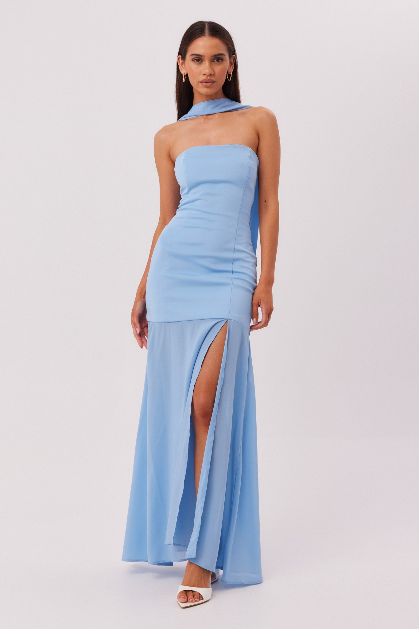 Image of Dresses. Productname: SNDYS BOWIE MAXI DRESS in Blue colour by brand - SNDYS