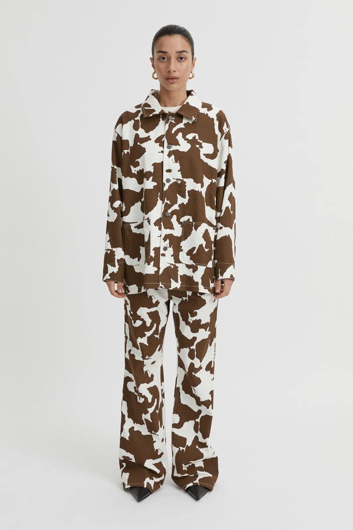 Image of Jackets. Product name - Jessie Jacket Brown in Brown colour by brand - Blanca Studio