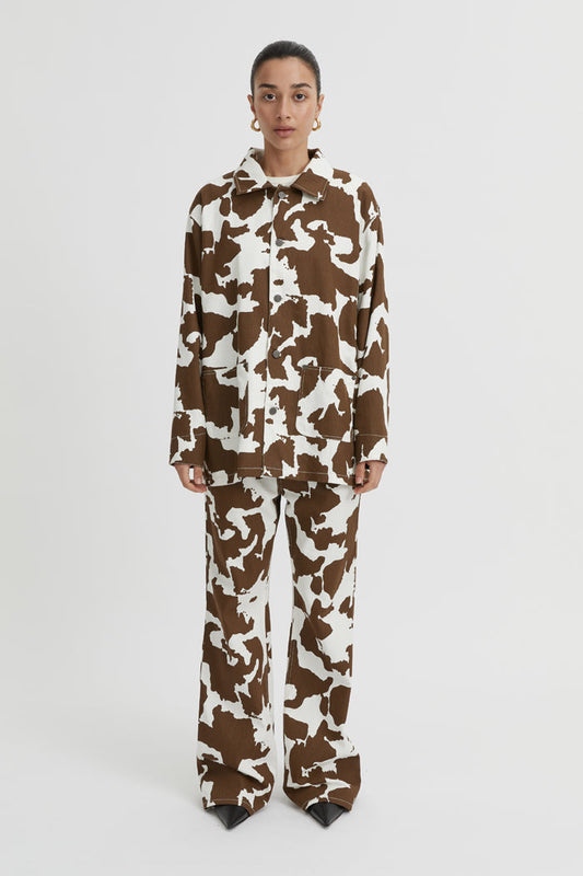 Image of Jackets. Product name - Jessie Jacket Brown in Brown colour by brand - Blanca Studio