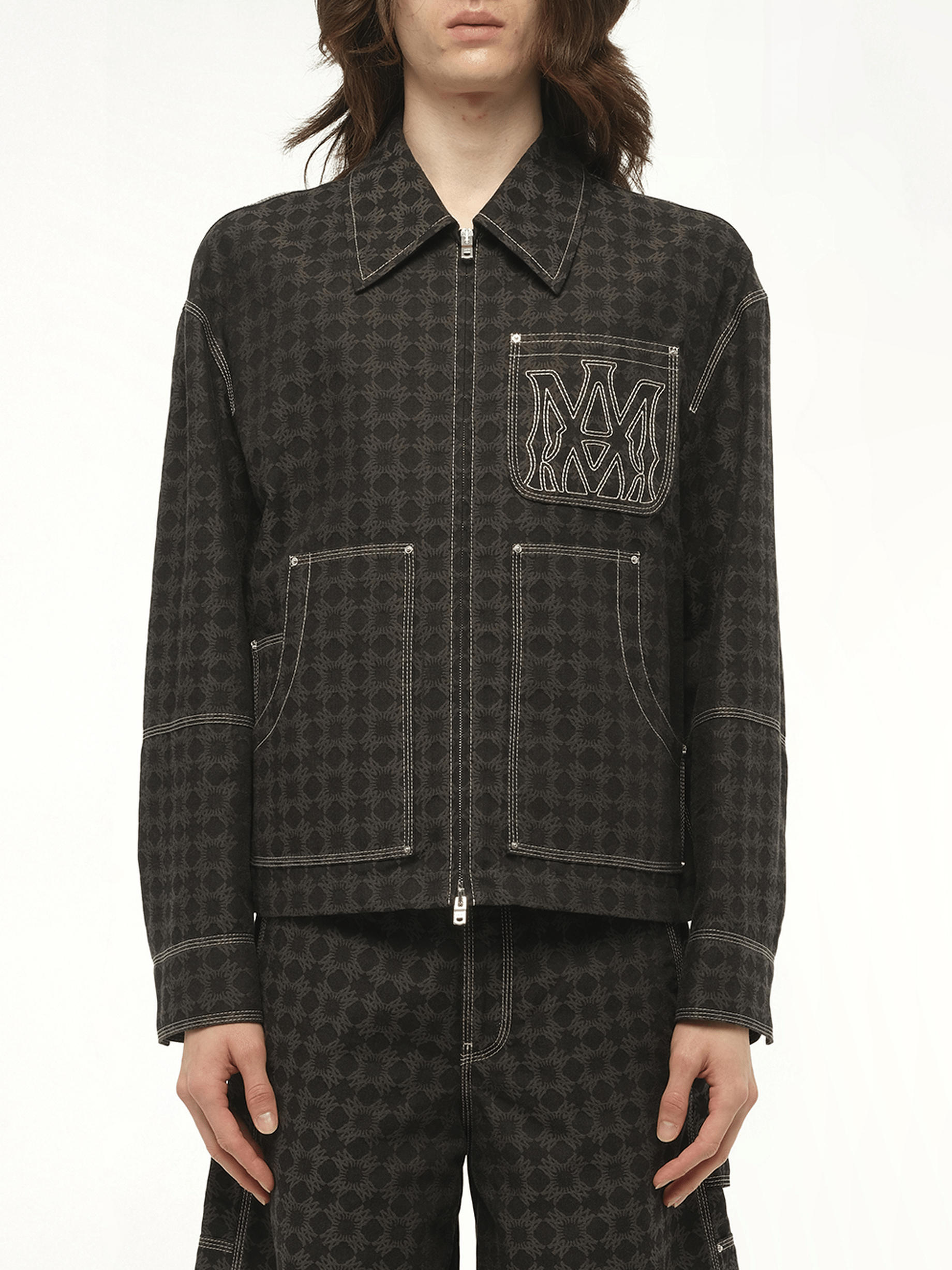 Image of Coats & Jackets. Productname: AMIRI MA Quad Work Jacket in BLACK colour by brand - AMIRI