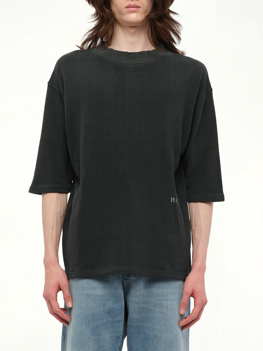 Image of T-Shirts. Product name - Reverse Terry T-Shirt in Black colour by brand - MAISON MARGIELA