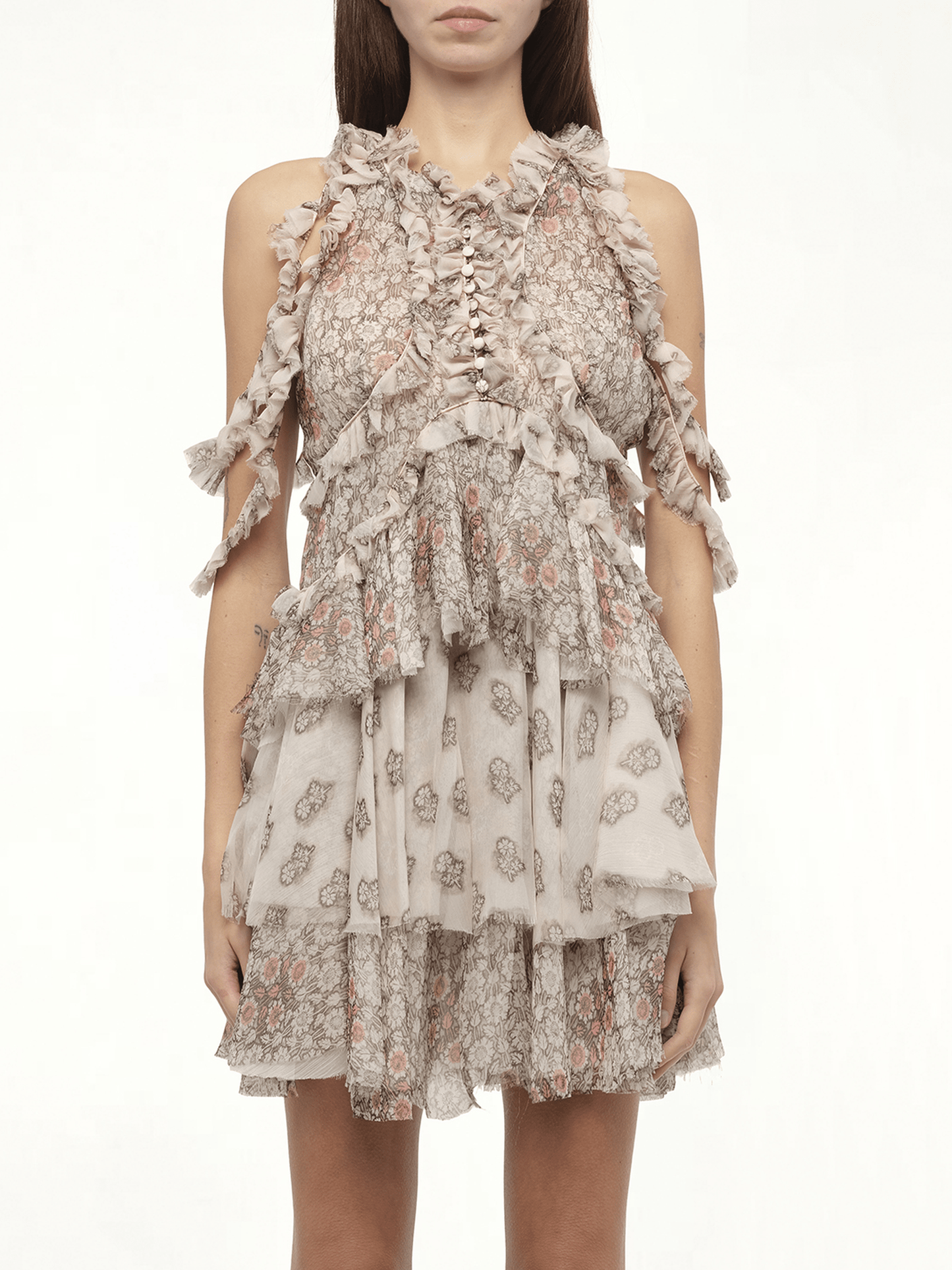 Image of Dresses. Productname: Floral Dress in Pink colour by brand - ALEXANDER MCQUEEN