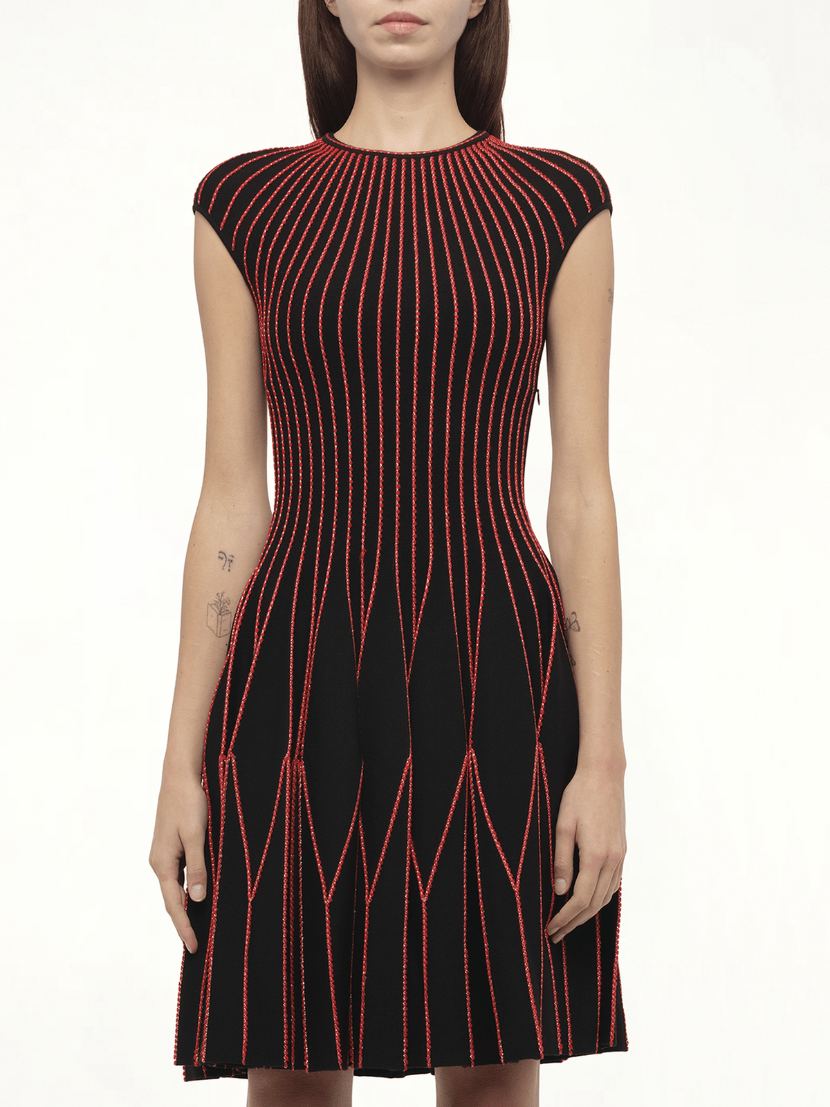 Image of Dresses. Product name - Knit Dress in Multicolour colour by brand - ALEXANDER MCQUEEN