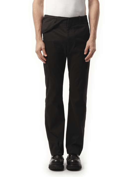 Image of a model wearing Pants. Productname: POST ARCHIVE FACTION 8.0 Technical Pants Right in BLACK colour by brand - POST ARCHIVE FACTION