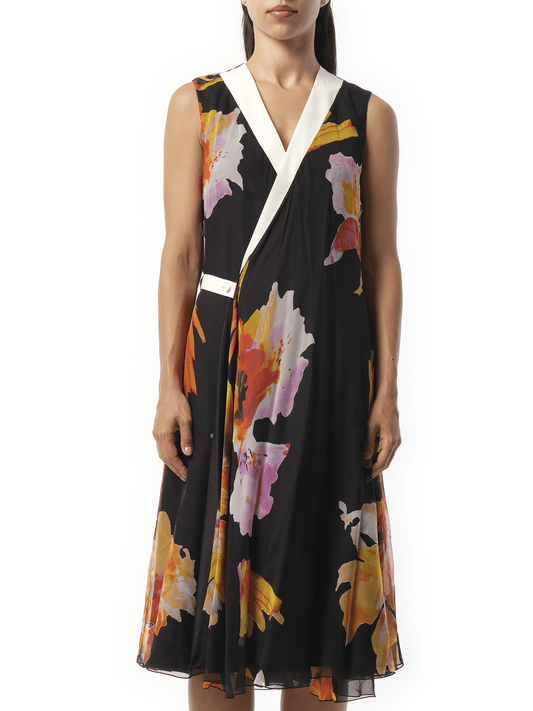 Image of a model wearing Dress. Productname: LANVIN Dress in Orange colour by brand - LANVIN