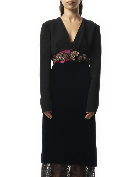 Image of a model wearing Dress. Productname: LANVIN Lanvin Dress in Blue colour by brand - LANVIN