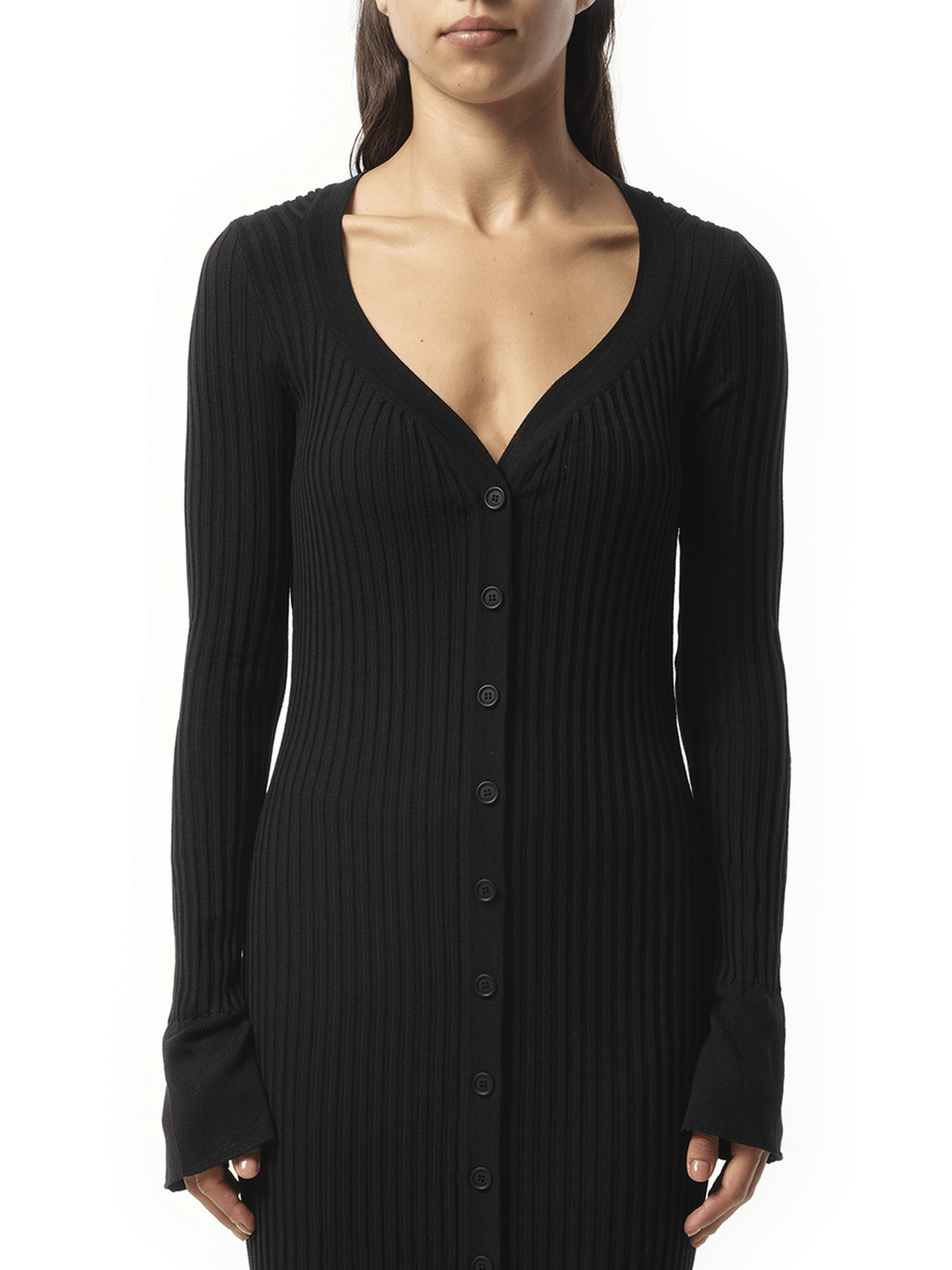 Image of Dresses. Product name - Long Knit Dress in Black colour by brand - GIVENCHY