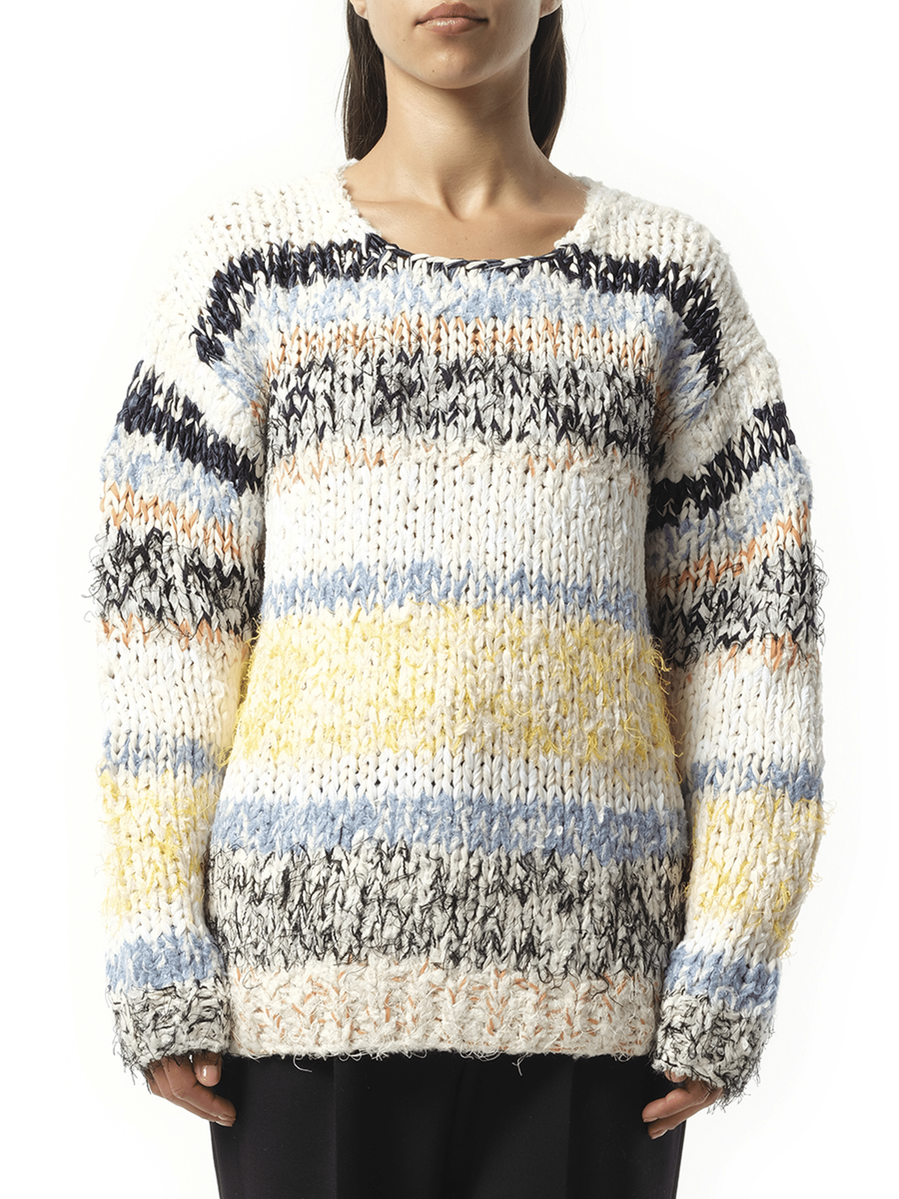 Image of a model wearing Outerwear. Product name - Pullover Sweatshirter in Multicolour colour by brand - CHLOE
