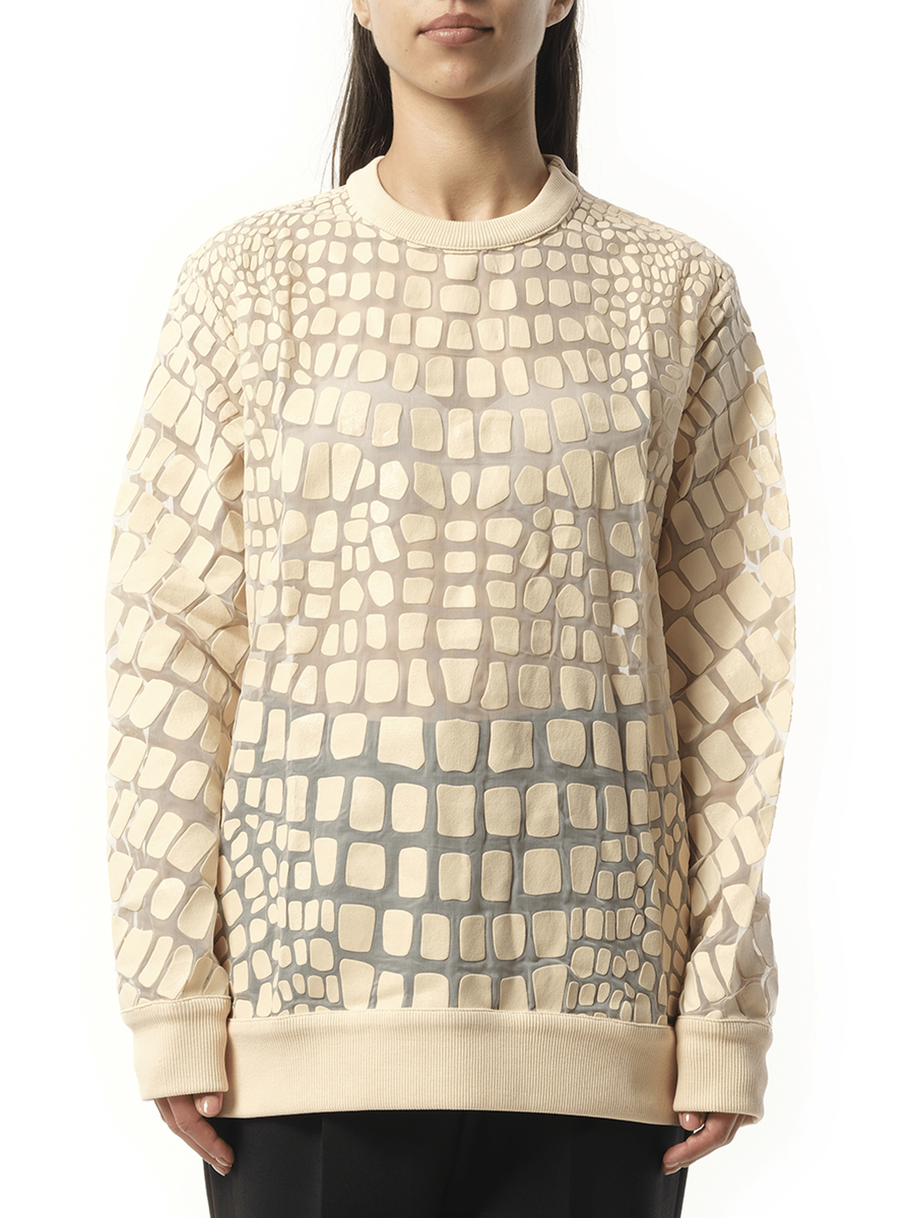 Image of a model wearing Outerwear. Product name - Sweatshirt in Pink colour by brand - GIVENCHY