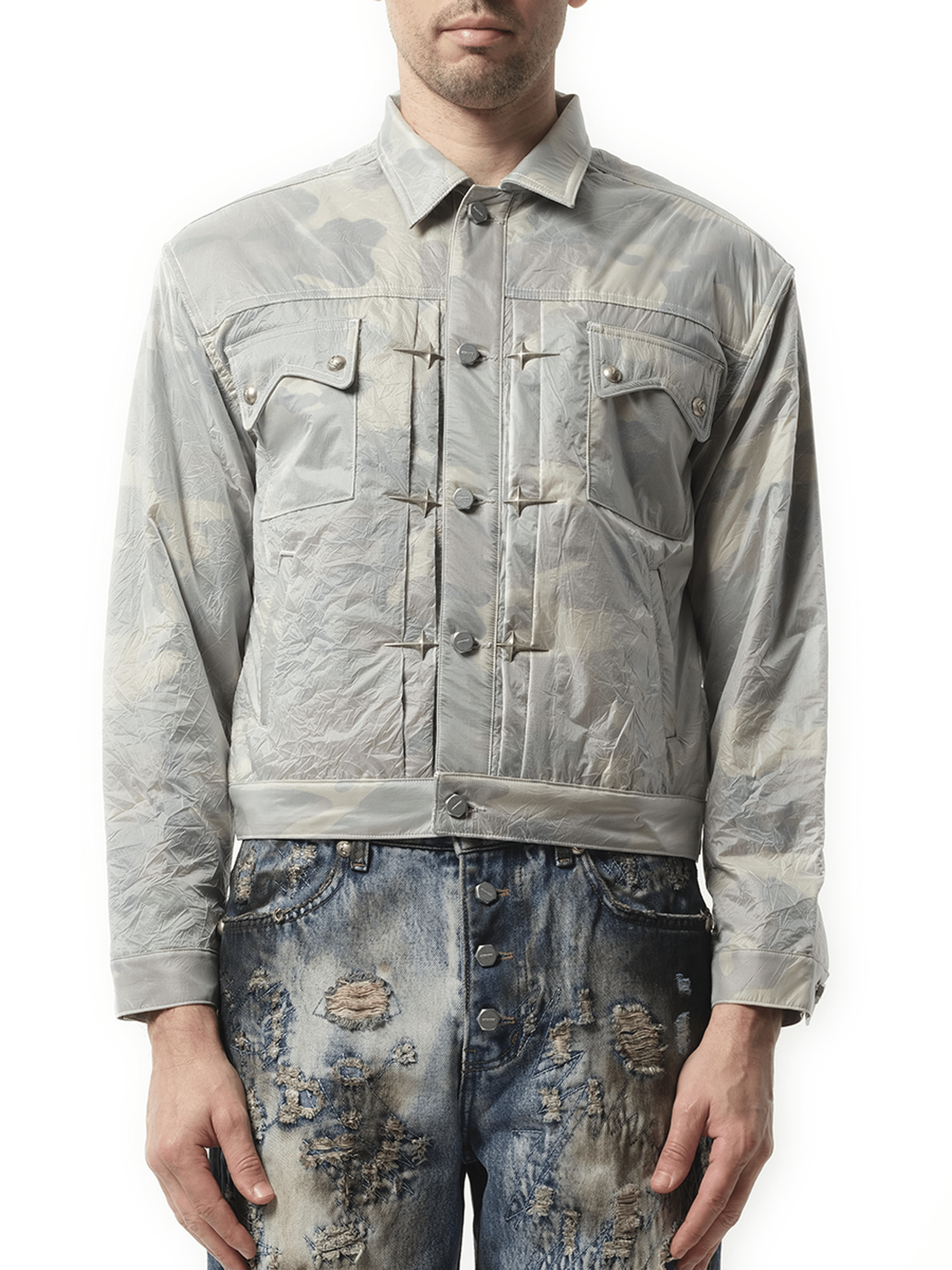 Image of Coats & Jackets. Productname: THUG CLUB Clouded Claw Jacket in MULTICOLOUR colour by brand - THUG CLUB