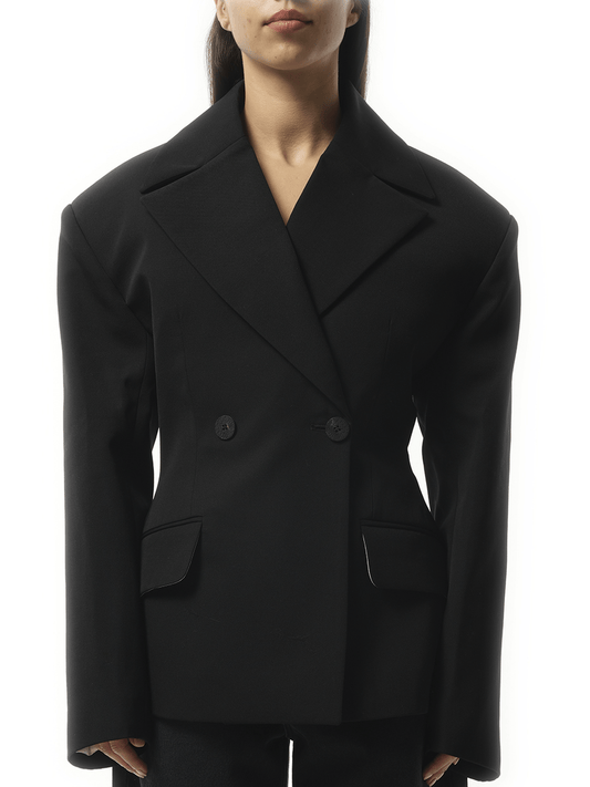 Image of Coats & Jackets. Productname: JACQUEMUS La Veste Norma in BLACK colour by brand - JACQUEMUS