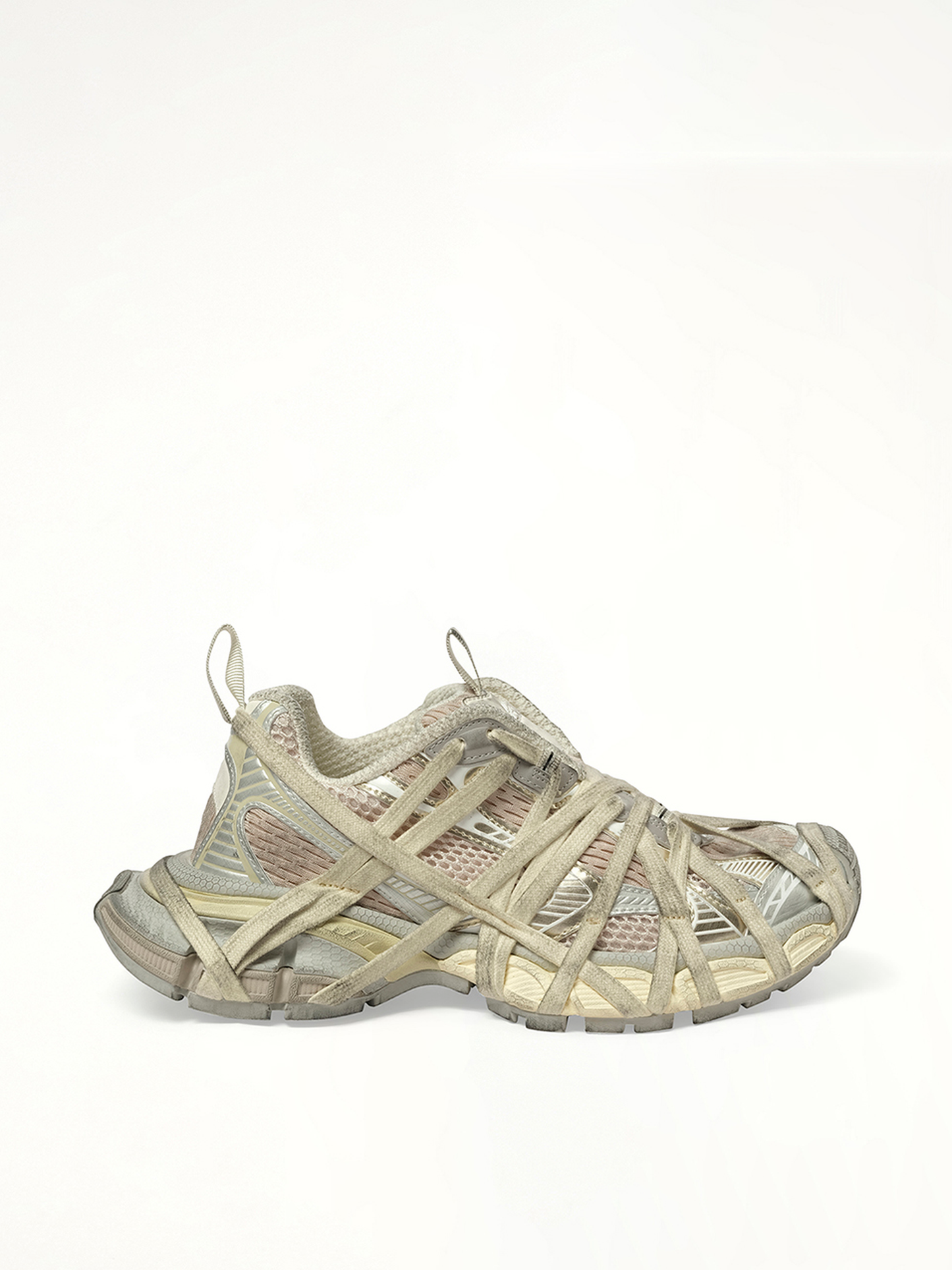 Image of Sneakers. Productname: BALENCIAGA 3XL Extreme Laces Sneaker in White colour by brand - BALENCIAGA
