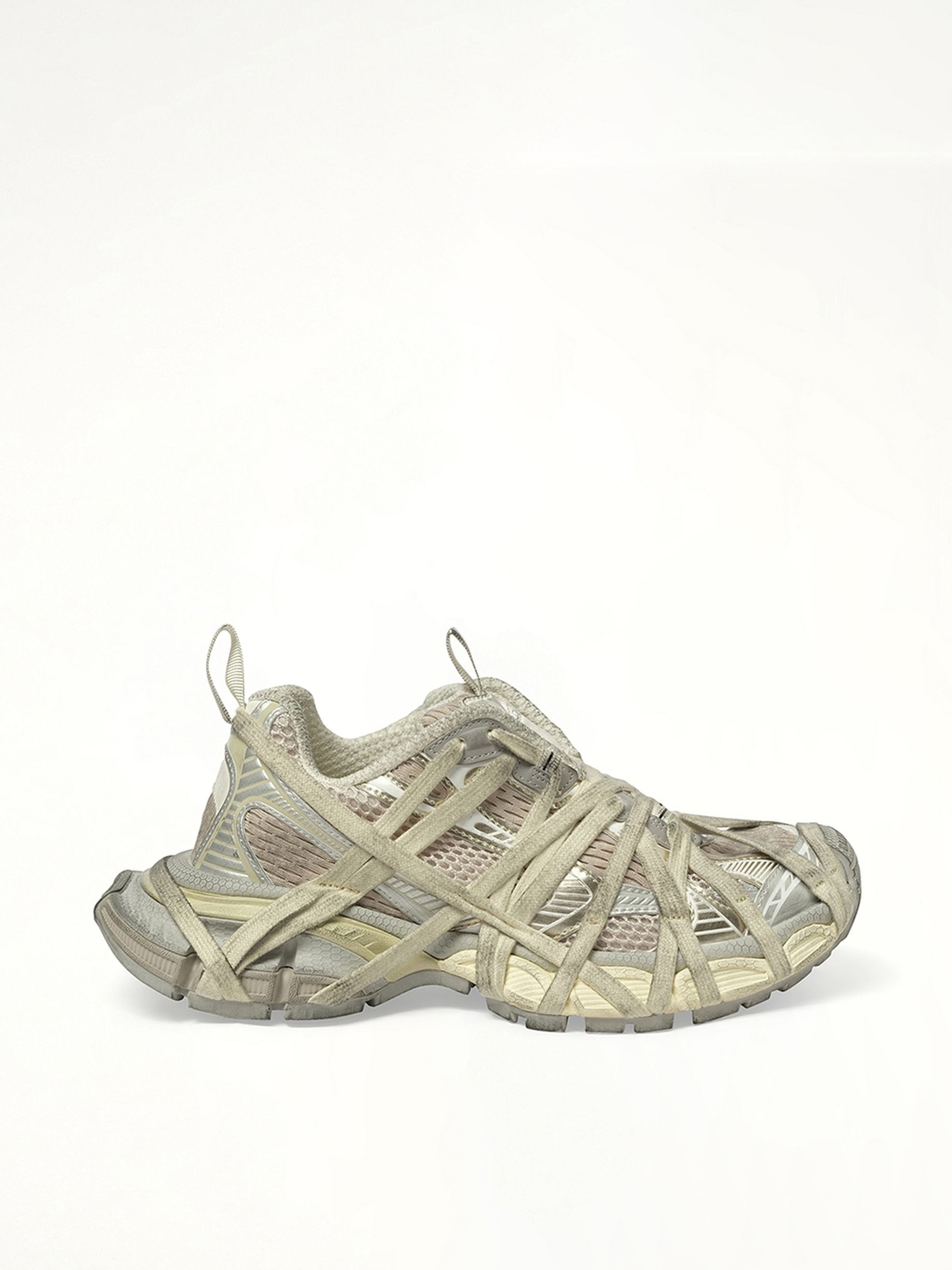 Image of Sneakers. Productname: BALENCIAGA 3XL Extreme Laces Sneaker in White colour by brand - BALENCIAGA