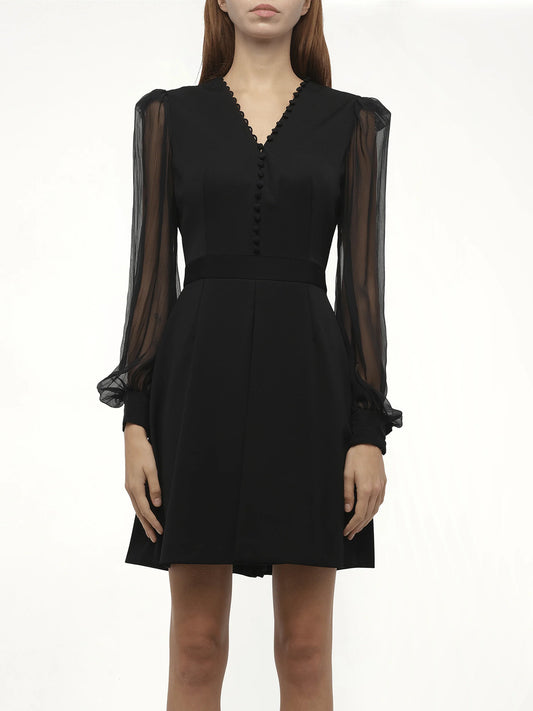 Image of Dresses. Product name - Amq Dress in Black colour by brand - ALEXANDER MCQUEEN