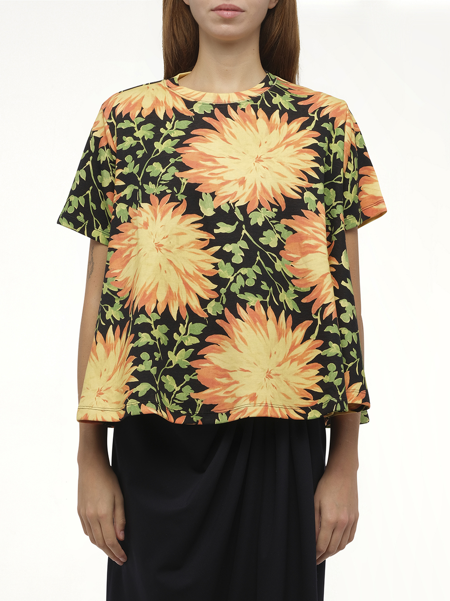 Image of a model wearing Tops. Productname: LOEWE Trapeze Top in Multicolour colour by brand - LOEWE