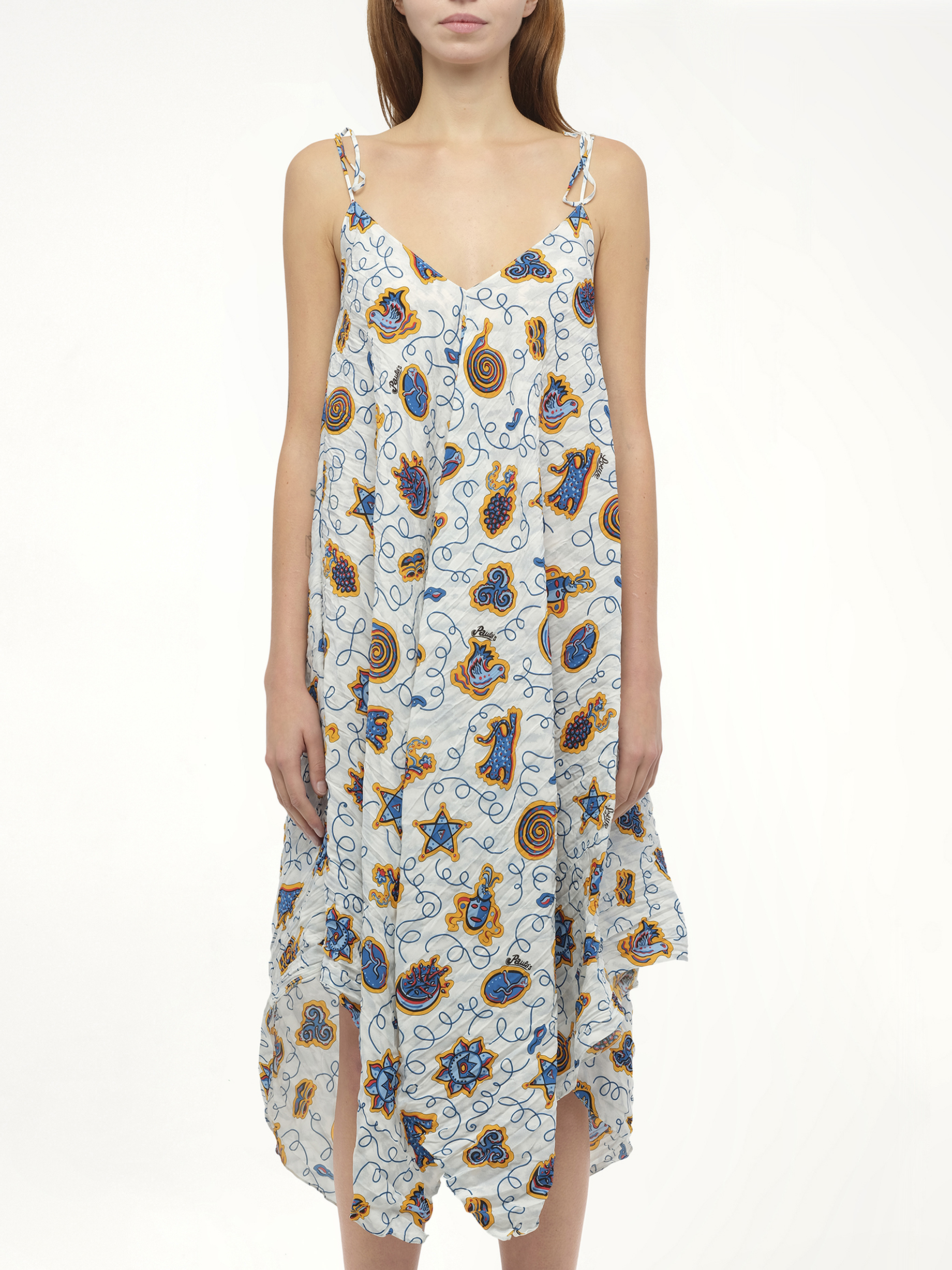 Image of Dresses. Product name - Loewe x Paula Prt Strappy Dress in White colour by brand - LOEWE