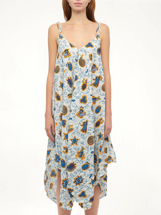 Image of Dresses. Product name - Loewe x Paula Prt Strappy Dress in White colour by brand - LOEWE