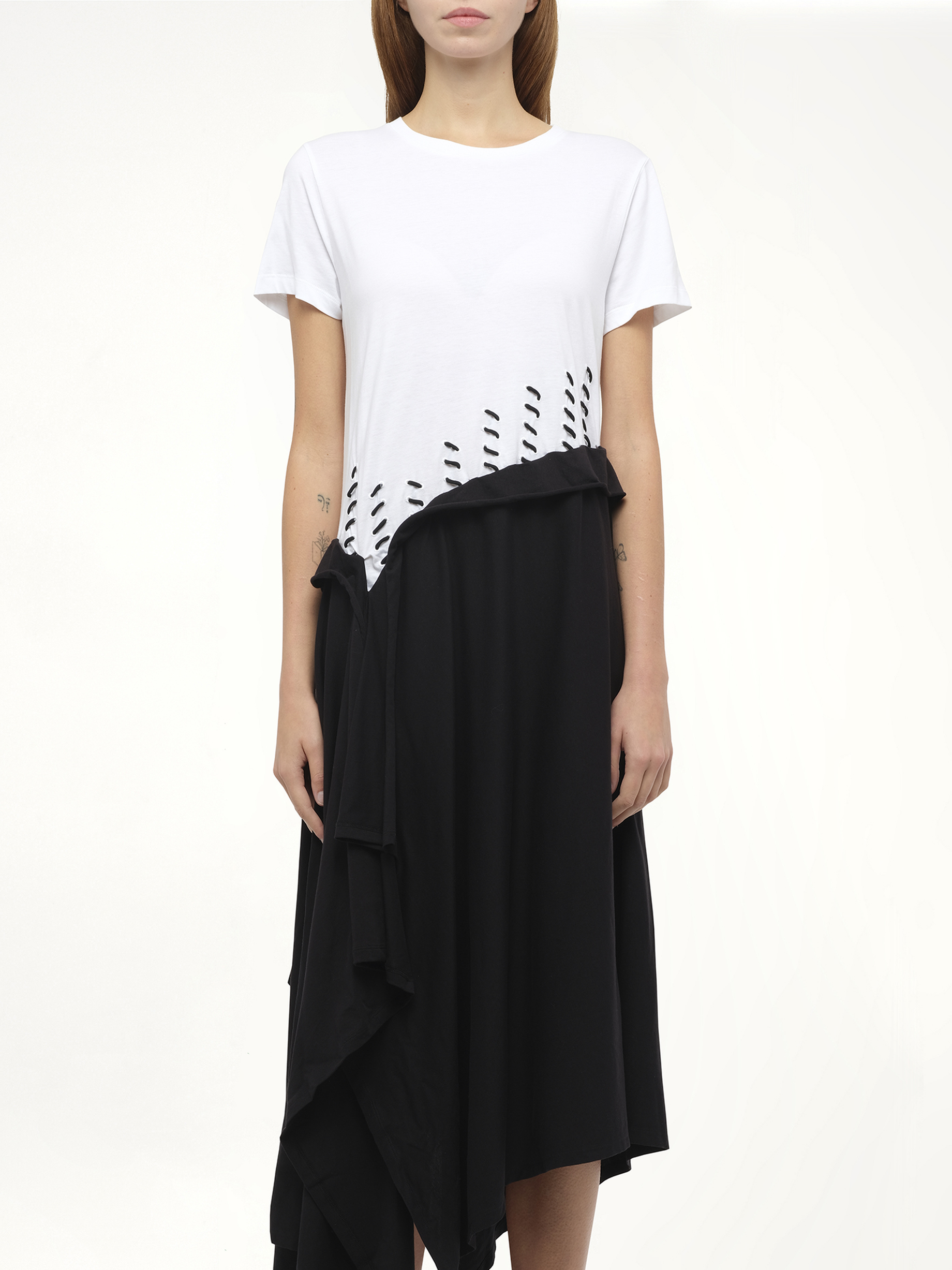 Image of Dresses. Productname: LOEWE Satin Jersey Dress in WHITE colour by brand - LOEWE