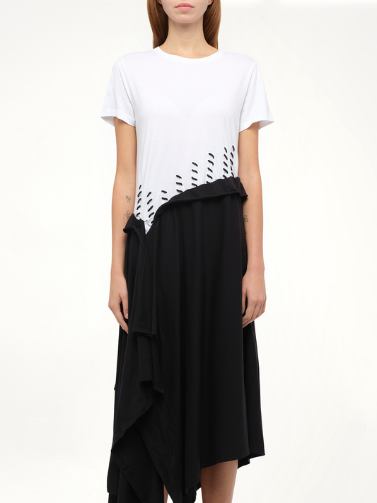 Image of Dresses. Productname: LOEWE Satin Jersey Dress in WHITE colour by brand - LOEWE