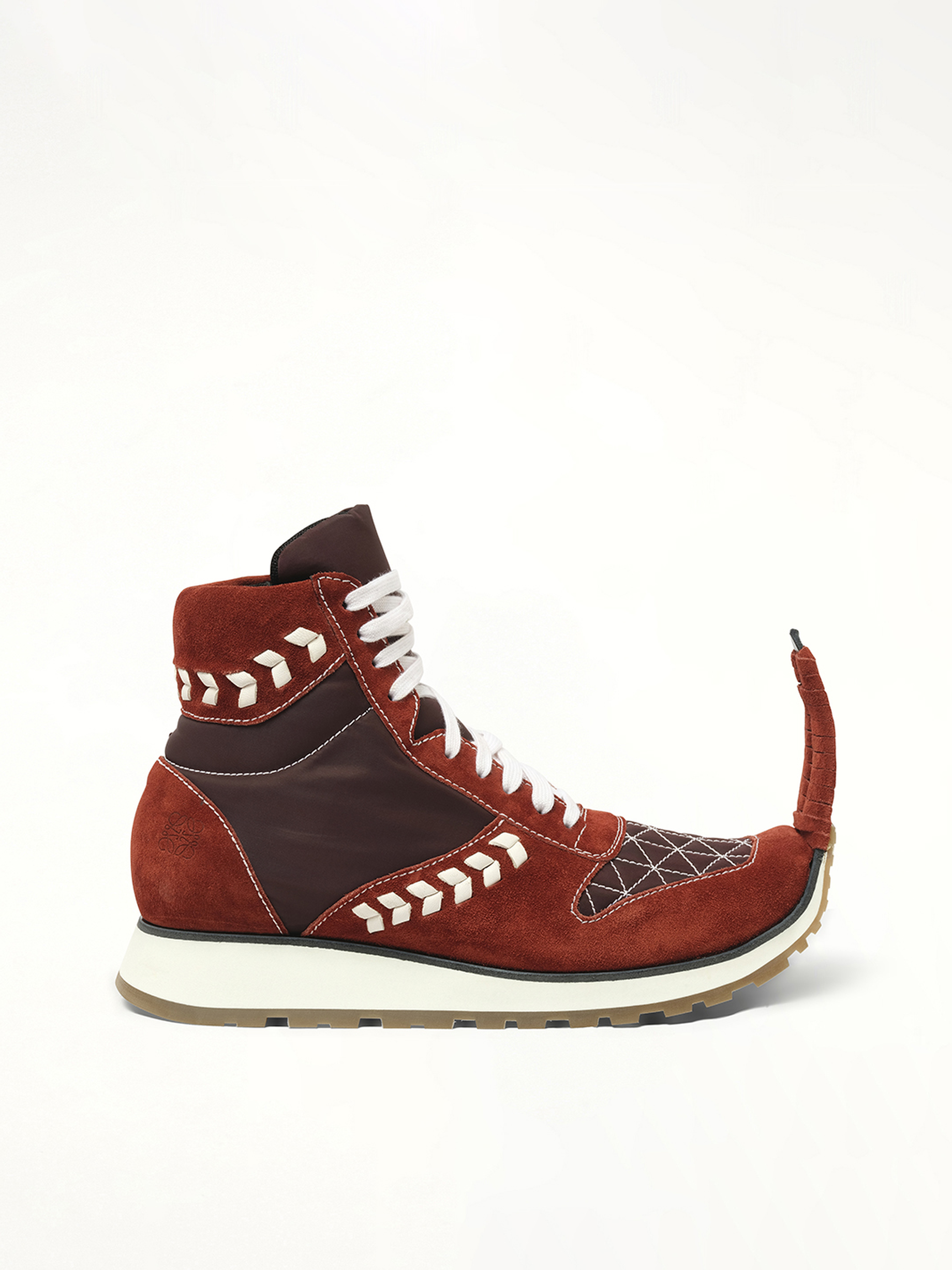 Image of Sneakers. Productname: LOEWE Dinosaur Sneaker Hi in Red colour by brand - LOEWE
