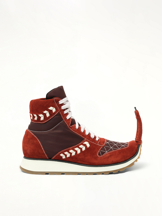Image of Sneakers. Productname: LOEWE Dinosaur Sneaker Hi in Red colour by brand - LOEWE