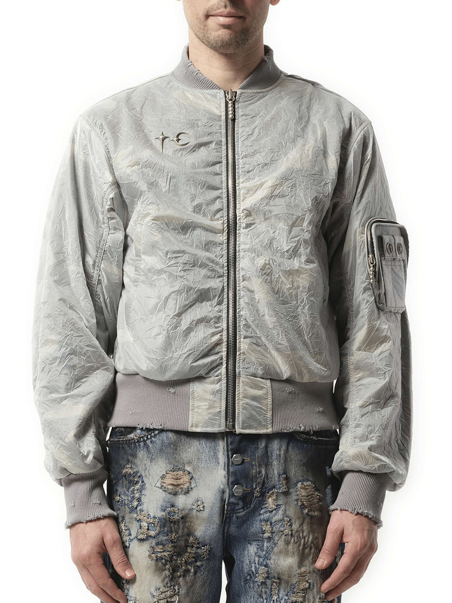 Image of Coats & Jackets. Productname: THUG CLUB Clouded Tango Charlie Bomber in MULTICOLOUR colour by brand - THUG CLUB