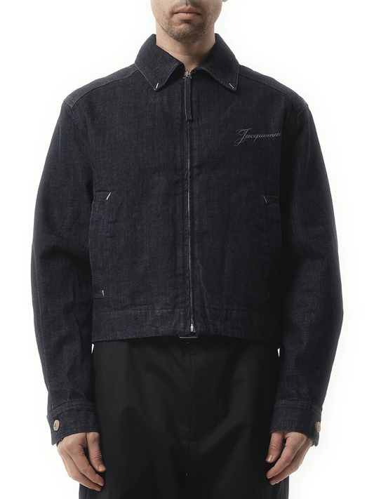 Image of Coats & Jackets. Productname: JACQUEMUS La Veste Denim Canevas in NAVY colour by brand - JACQUEMUS
