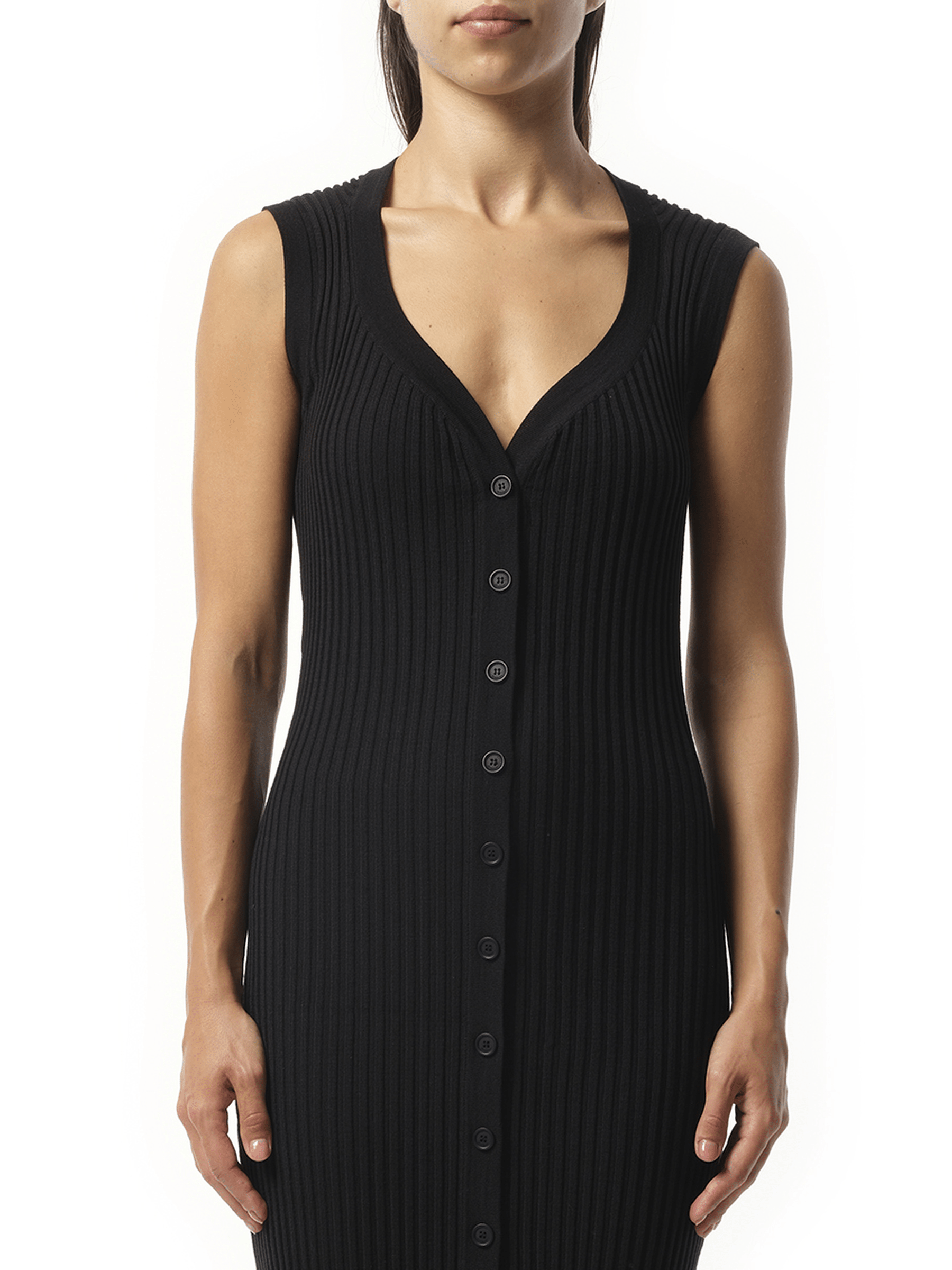 Image of Dresses. Product name - Long Knit Dress in Black colour by brand - GIVENCHY