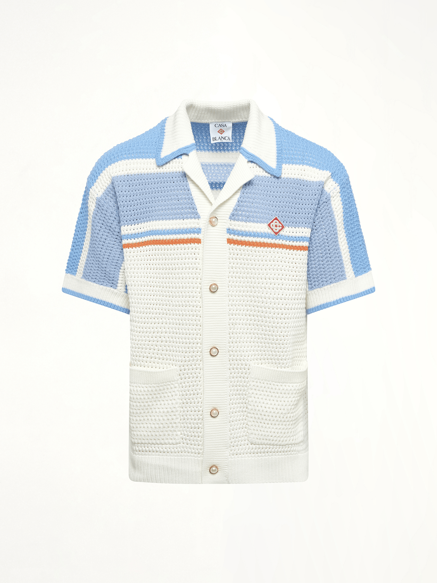 CASABLANCA Faux Crochet Shirt (Blue)