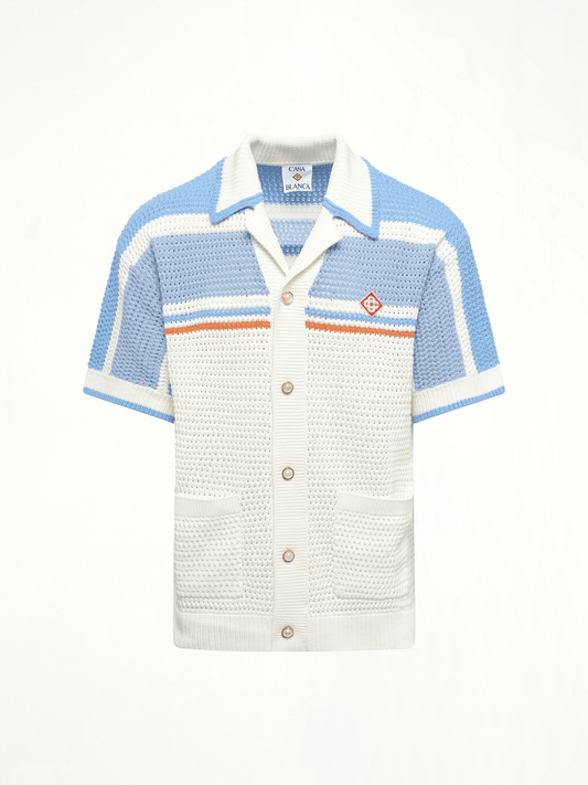 CASABLANCA Faux Crochet Shirt (Blue)
