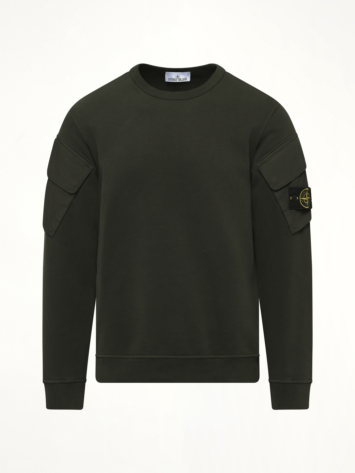 STONE ISLAND 610000 Cotton Fleece Sweatshirt (Green)