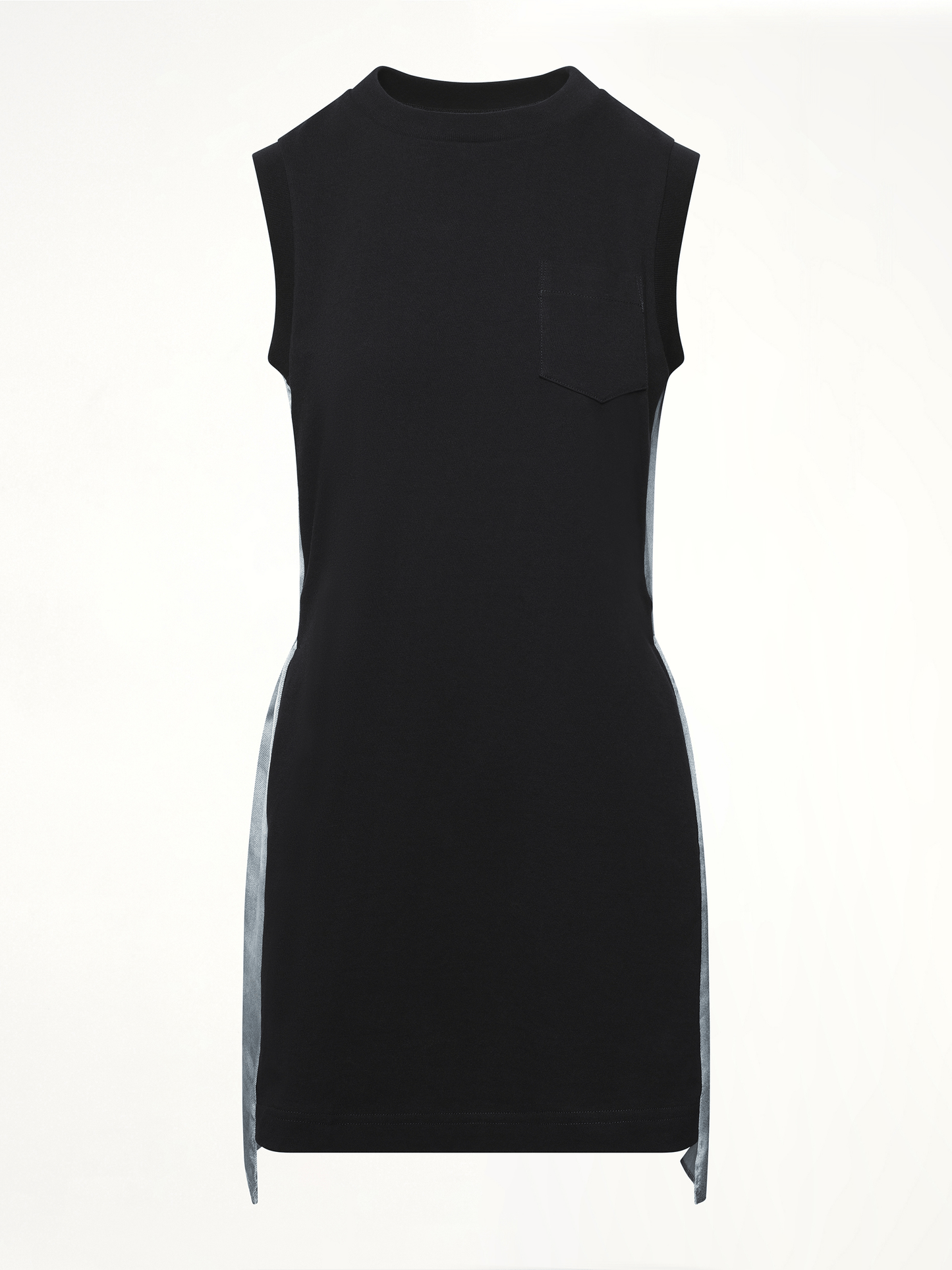 SACAI Denim x Cotton Jersey Dress (Navy)