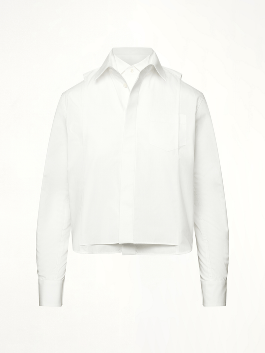 SACAI Layered Poplin Shirt (White)