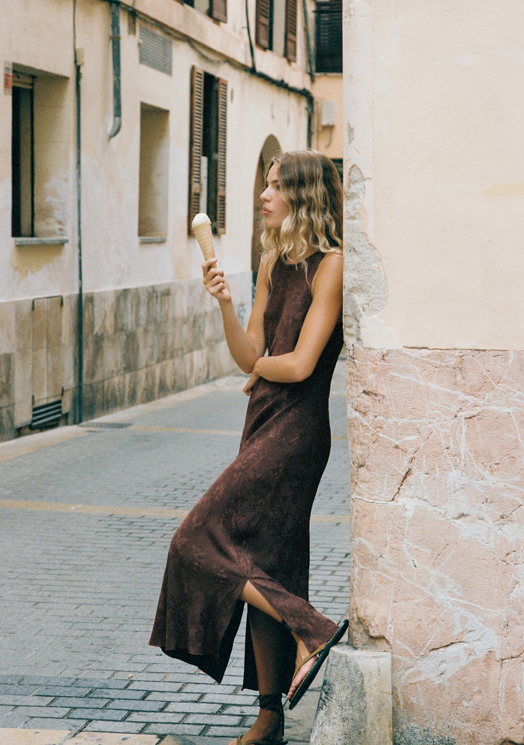 Image of Dresses. Productname: Auguste The Label Natasha Midi Dress in Tan/Brown colour by brand - Auguste The Label
