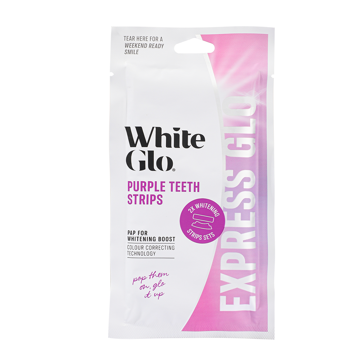 Image of Teeth Whiteners. Product name - Purple Strips in colour by brand - White Glo