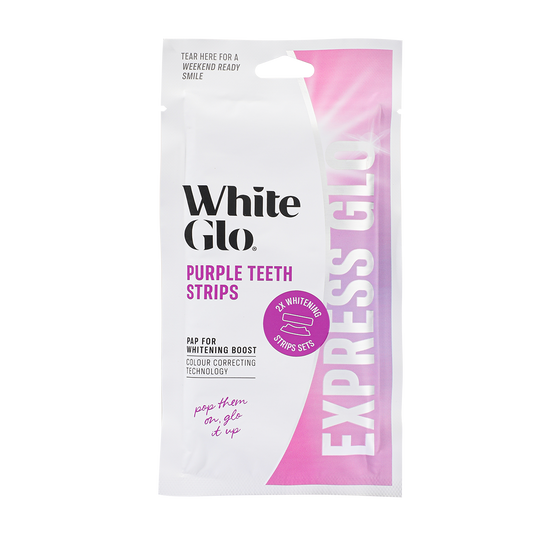 Image of Teeth Whiteners. Product name - Purple Strips in colour by brand - White Glo