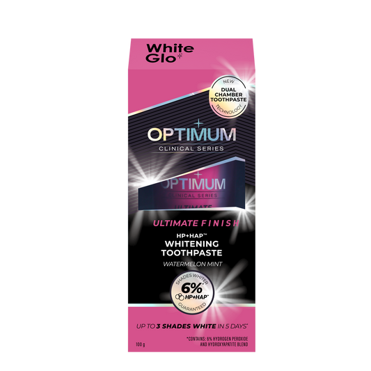 Image of Oral Care. Product name - Optimum Ultimate Finish Whitening Toothpaste in colour by brand - White Glo