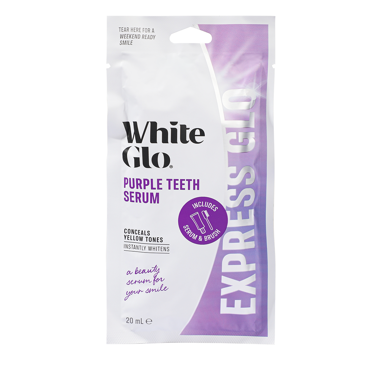 Image of Teeth Whiteners. Product name - Purple Serum in colour by brand - White Glo
