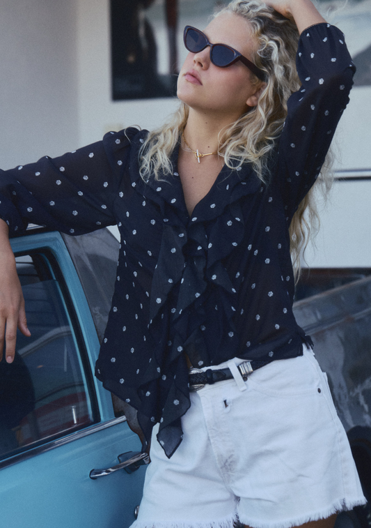 Image of Shirts. Productname: Auguste The Label Celina Blouse in Black colour by brand - Auguste The Label