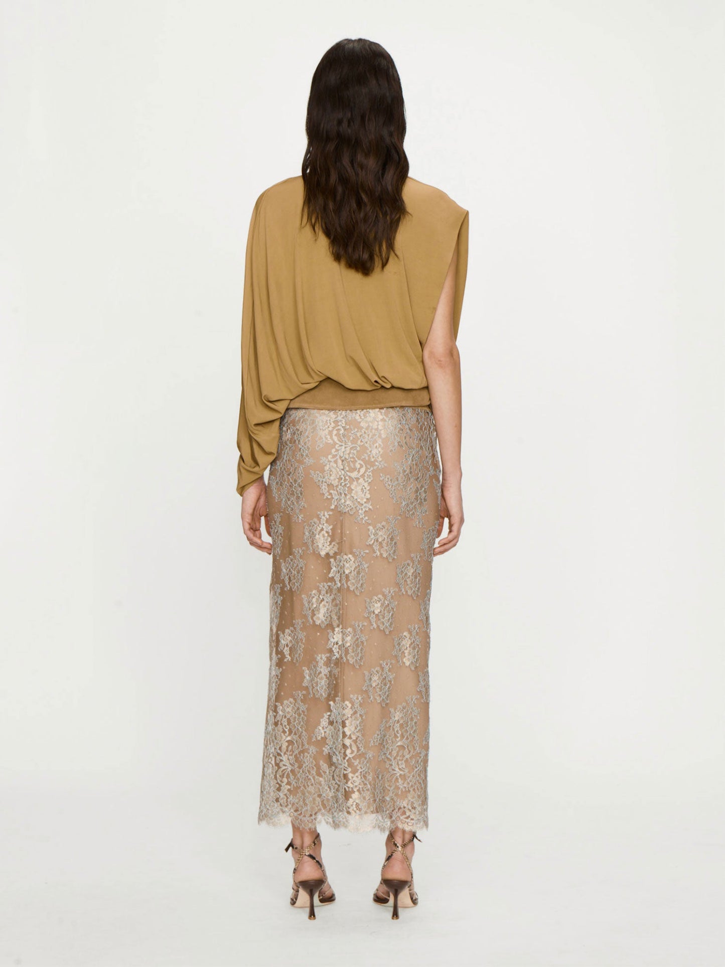 CHRISTOPHER ESBER Sèpienne Lace Belted Suede (Skirt)