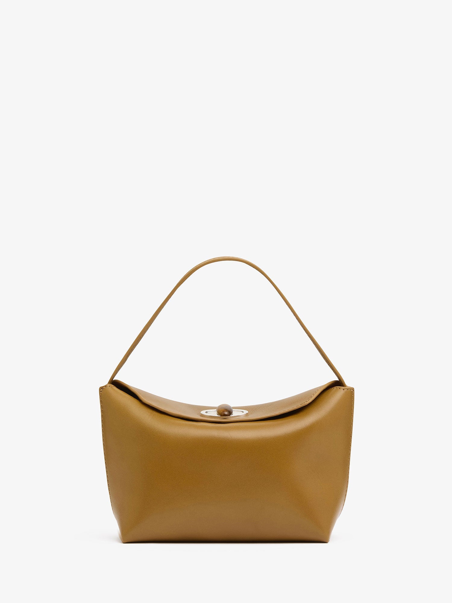 Image of Bags. Product name - Turnlock Shoulder Bag in Cedar colour by brand - CHRISTOPHER ESBER