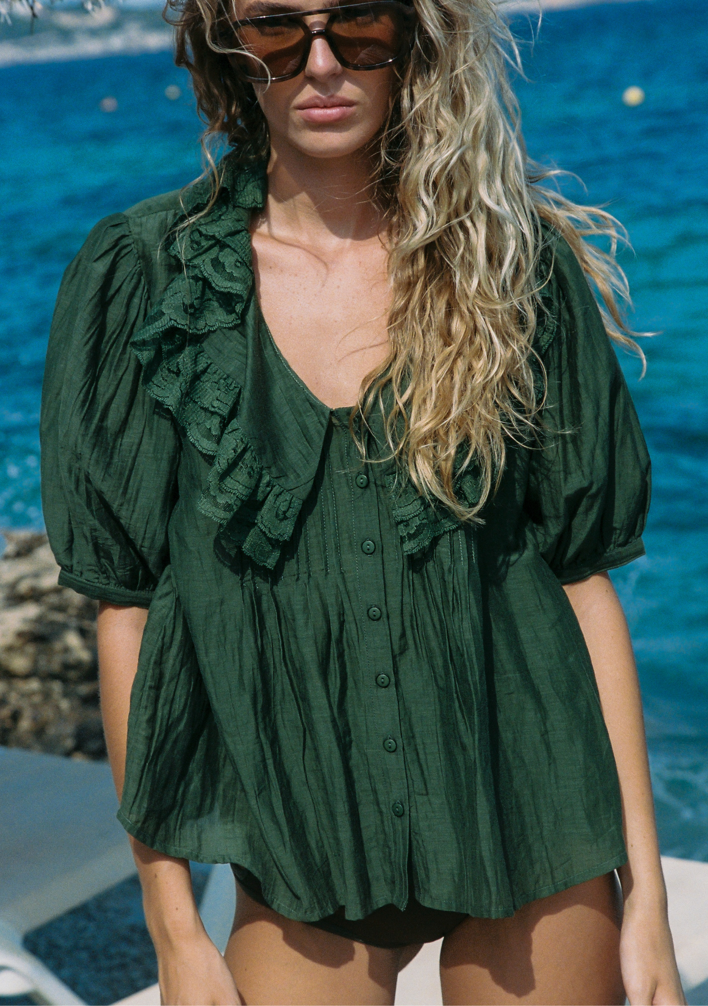 Auguste The Label Otis Blouse (Green)