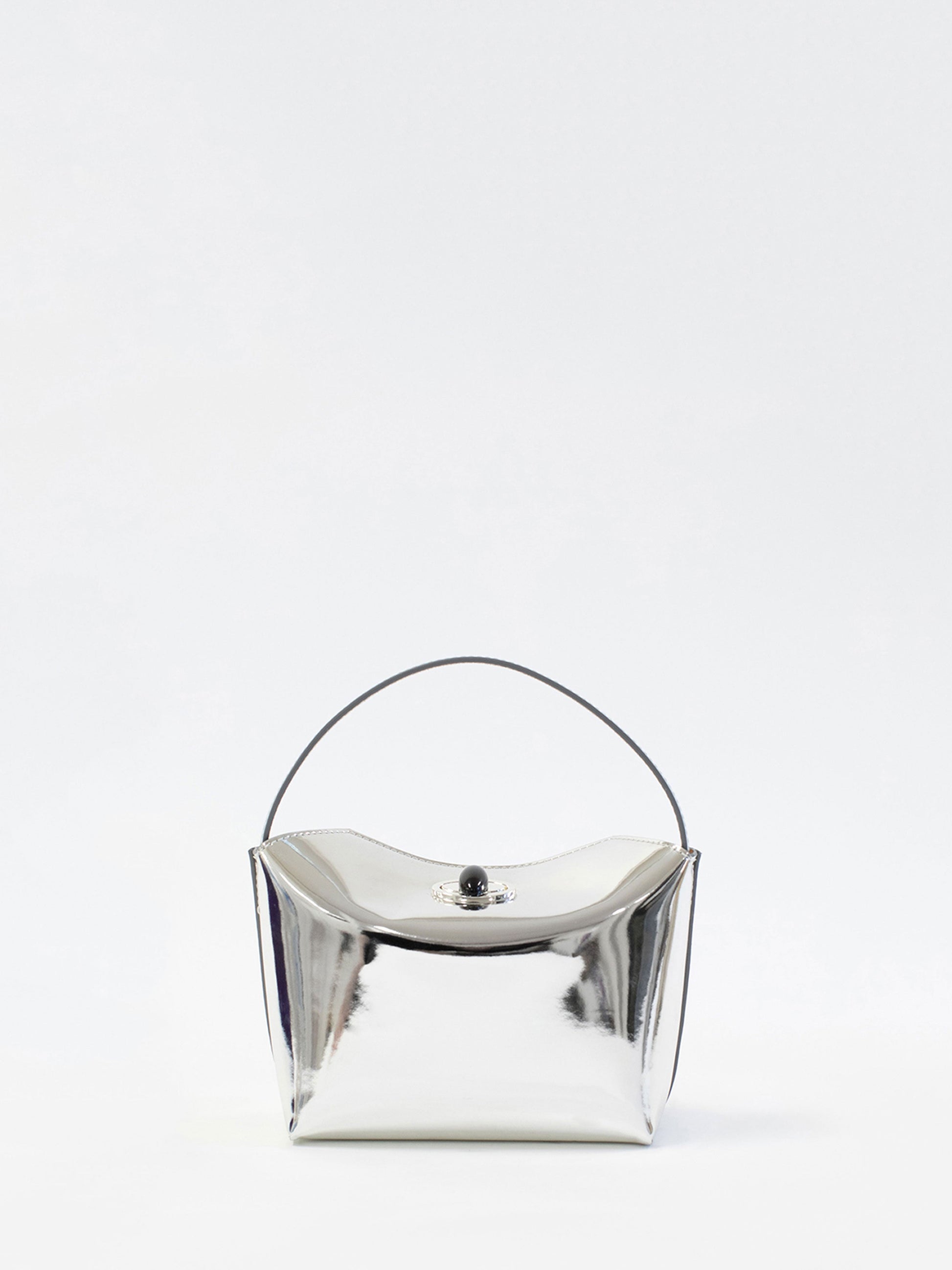 Image of Bags. Productname: CHRISTOPHER ESBER Turnlock Metallic Mini Bag in Mirror colour by brand - CHRISTOPHER ESBER