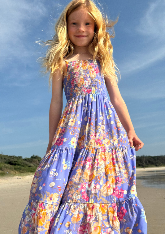 Image of Dresses. Productname: LITTLE AUGUSTE Sweetheart Maxi Dress in Purple colour by brand - LITTLE AUGUSTE