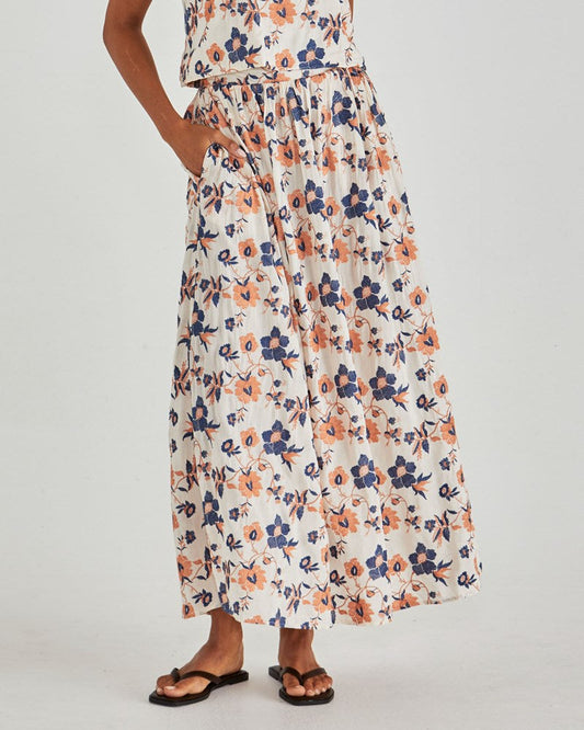 Sass Clothing Luca Full Skirt (Floral Embroidery)
