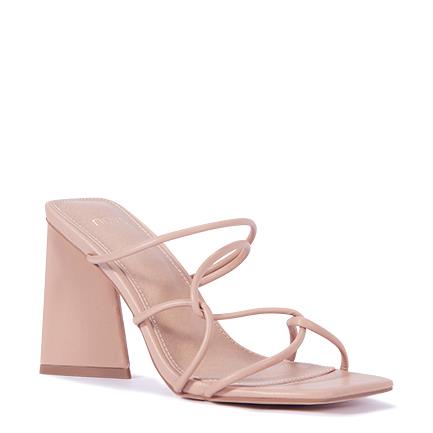 Image of Sandals. Product name - Nyla Women's Strappy High Heel Nude Novo Sandals in Nude colour by brand - NOVO