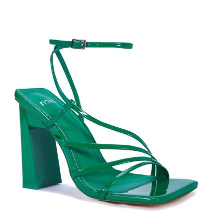 Image of Sandals. Product name - Navi Women's Strappy High Heel GREEN Novo Sandals in Green colour by brand - NOVO