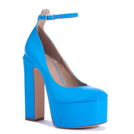 Image of Sandals. Product name - Zippedy Women's Fast Fashion BLUE PATENT Novo Sandals in Blue Patent colour by brand - NOVO